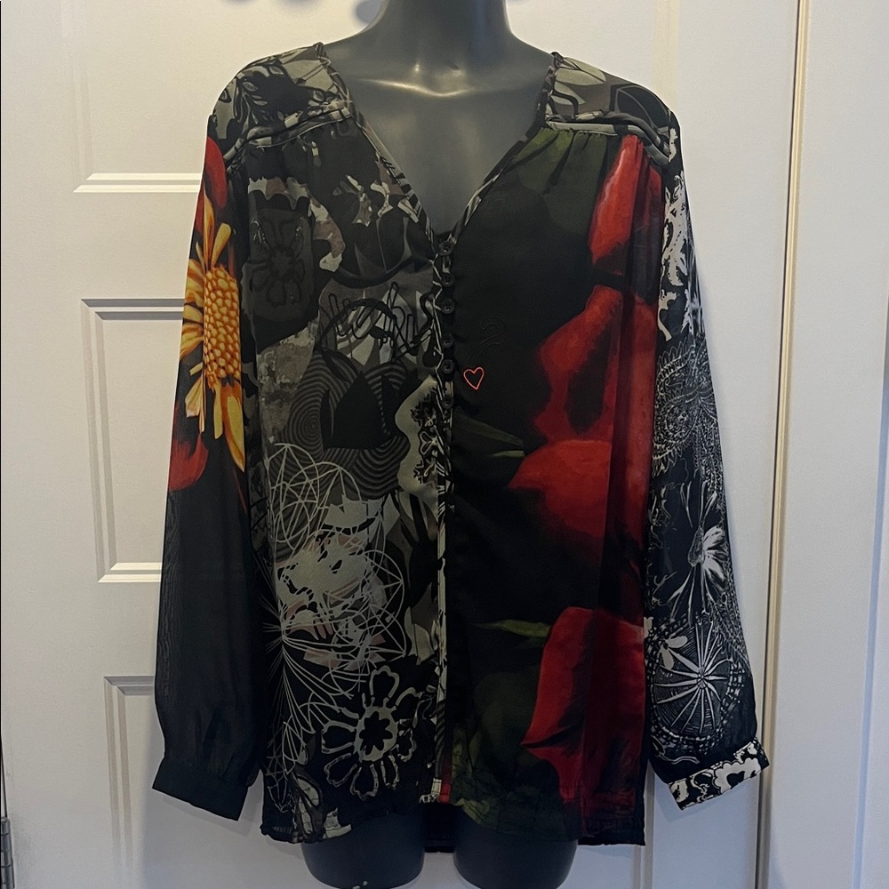 Desigual Multicolor Floral Blouse